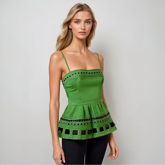 Anthropologie X Maeve Seaborne Corset Peplum Tank - Picture 11 of 11